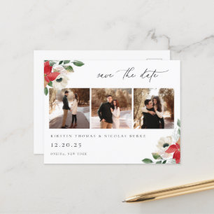 Winter Botanical Floral Photo Postcard