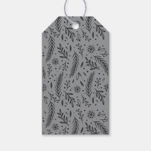 Winter Botanical Gift Tag – Grey Tag
