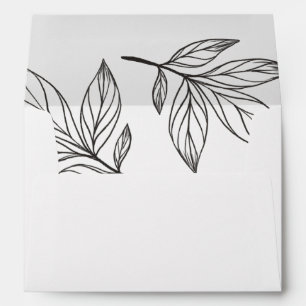 Winter Botanical Return Name and Address Holiday Envelope