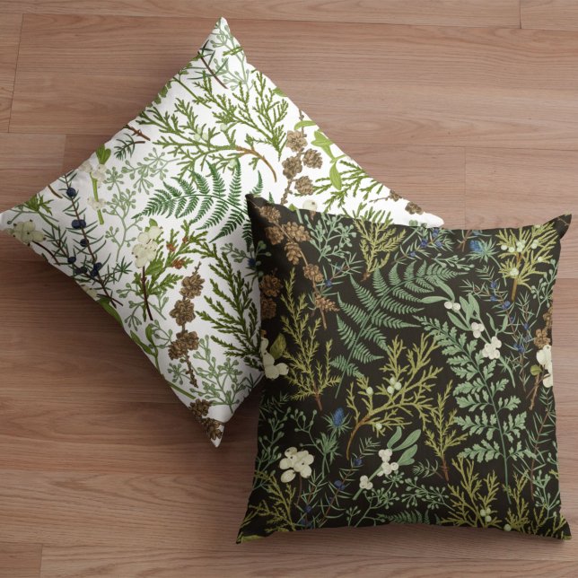 Winter Botanical  Throw Pillow (Creator Uploaded)