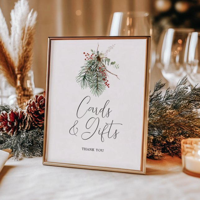 Winter Botanical Wedding Cards & Gifts Poster (Creator Uploaded)