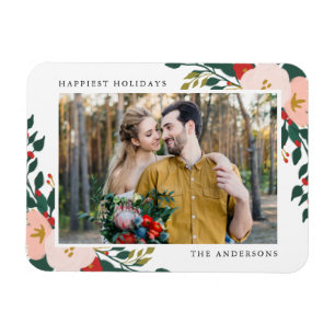 Winter Botanicals Holiday Photo Magnet