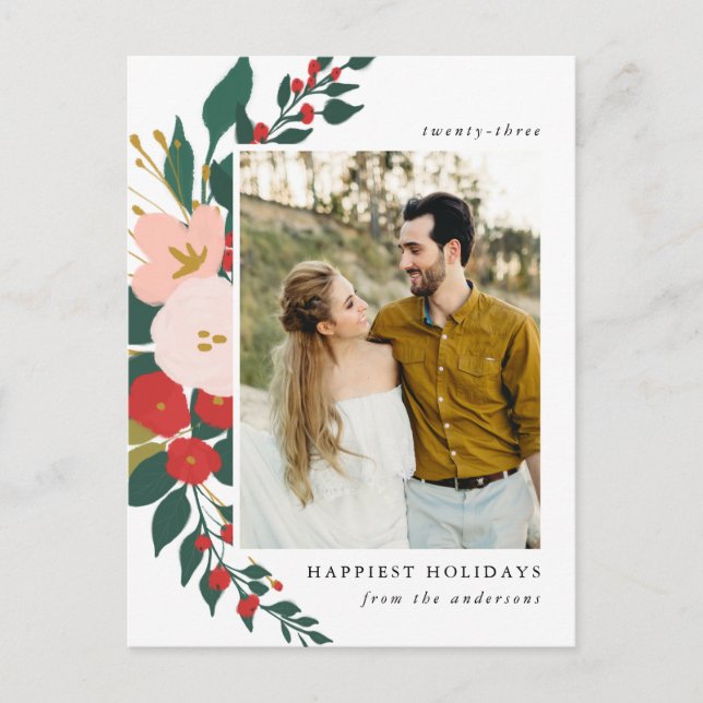 Winter Botanicals | Holiday Photo Postcard (Front)