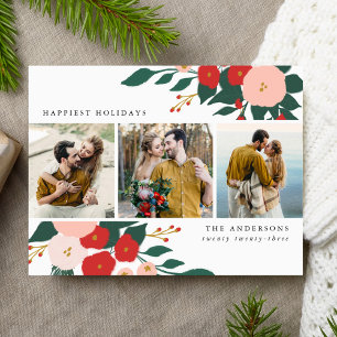 Winter Botanicals   Holiday Photo Postcard