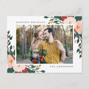 Winter Botanicals   Holiday Photo Postcard