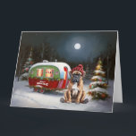Winter Boxer Caravan Christmas Adventure Card<br><div class="desc">Embrace the magic of a snowy winter night as a caravan glides gracefully through the moonlit landscape. The serene beauty of the glistening snow and the enchanting glow of the moon create a captivating scene,  promising an unforgettable Christmas adventure filled with warmth,  joy,  and cherished memories.</div>