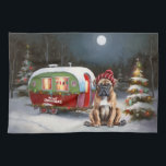 Winter Boxer Caravan Christmas Adventure Kitchen Towel<br><div class="desc">Embrace the magic of a snowy winter night as a caravan glides gracefully through the moonlit landscape. The serene beauty of the glistening snow and the enchanting glow of the moon create a captivating scene,  promising an unforgettable Christmas adventure filled with warmth,  joy,  and cherished memories.</div>