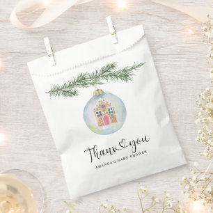 Winter branch - baby shower thank you  favour bag