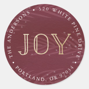 Winter Branches   Holiday Return Address Stickers