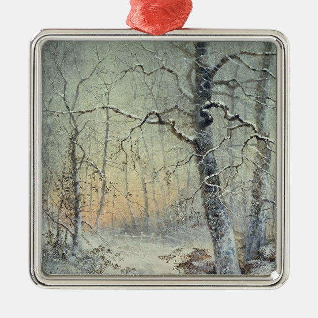 Winter Breakfast Metal Ornament (Front)
