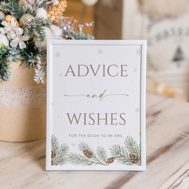 Winter Bridal Shower Advice and Wishes  Poster (Creator Uploaded)