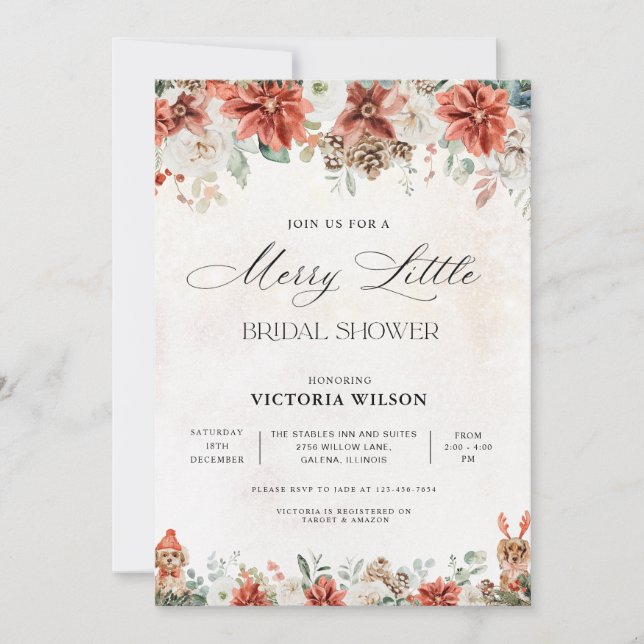 Winter Bridal Shower Invitation (Front)