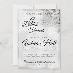 Winter bridal shower invitation
