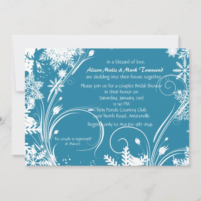 Winter Bridal Shower Invitation (Front)