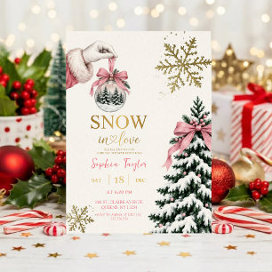 Winter Bridal Shower Invitation   Snow in Love Pin