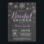 Winter Bridal Shower Purple and White Snowflake Invitation<br><div class="desc">Winter Bridal Shower Invitation. Purple and White Snowflake. Christmas Holiday Bridal Shower Invite. Chalkboard Background. For further customization,  please click the "Customize it" button and use our design tool to modify this template.</div>