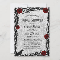 Winter Bridal Shower Rose & Thorn Snow Fairytale