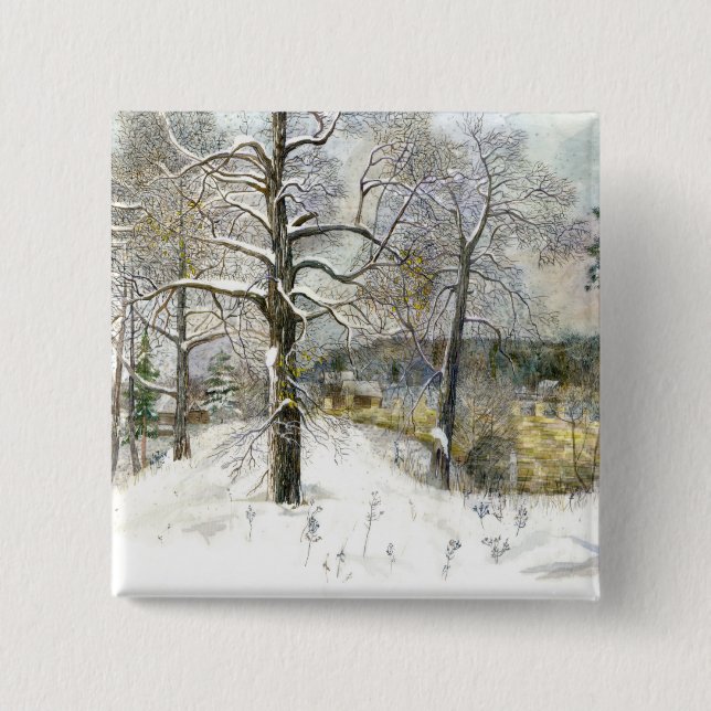 winter bridge 2 inch square button (Front)