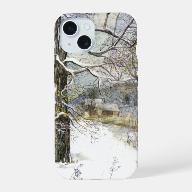 winter bridge iPhone 15 case (Back)