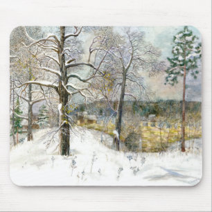 winter bridge mouse pad