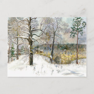 winter bridge postcard