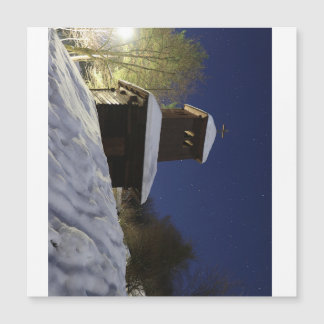 “Winter Bridge Under the Stars – Night Landscape P