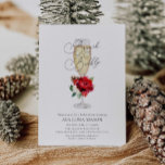 Winter Brunch and Bubbly Bridal Shower Invitation<br><div class="desc">Christmas Bubbly and Brunch Bridal Shower Invitation. Most letting is editable. Matching items in our store Cava Party Design.</div>