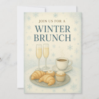 Winter Brunch Invitation | Elegant Frosted