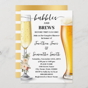 Winter Bubbles & Brews Before I do Shower Invitation