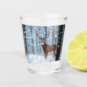 Winter Buck Shot Glass