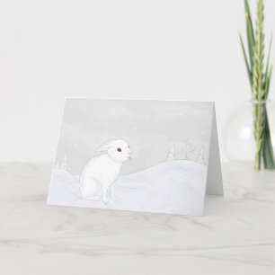 Winter Bunny Folded Card