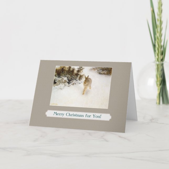 winter bunny greeting card (Front)