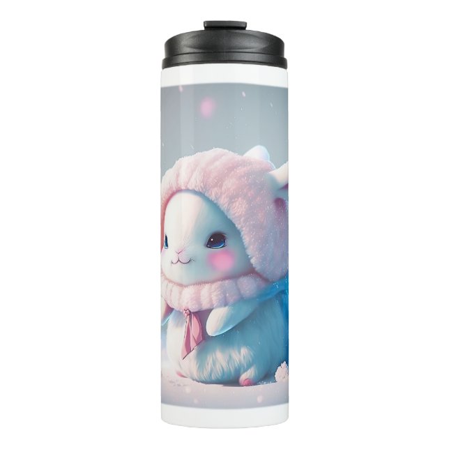 Winter Bunny Thermal Tumbler  (Front)