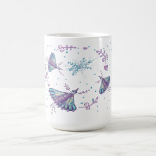 winter butterfly coffee mug