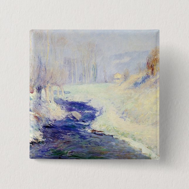 Winter (by Guy Rose) 2 Inch Square Button (Front)