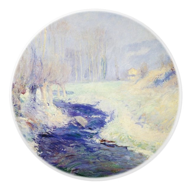Winter (by Guy Rose) Ceramic Knob (Front)
