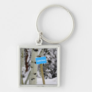 Winter Cabin Fever Holiday Season Snow Keychain