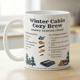Winter Cabin Simmer Recipe Cozy Nights Coffee Mug