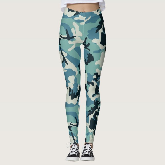 Winter Camo Pattern Leggings (Front)