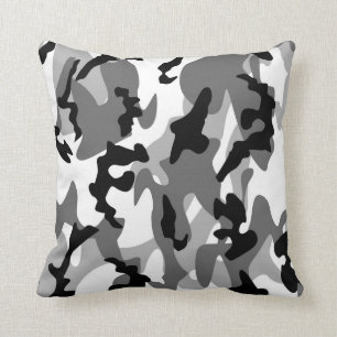 Winter Camo Throw Pillow