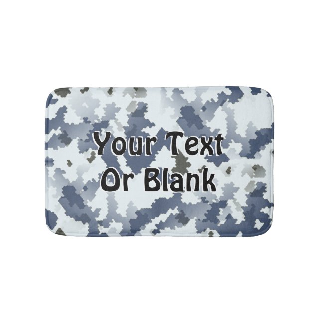 Winter Camouflage Bath Mat (Front)