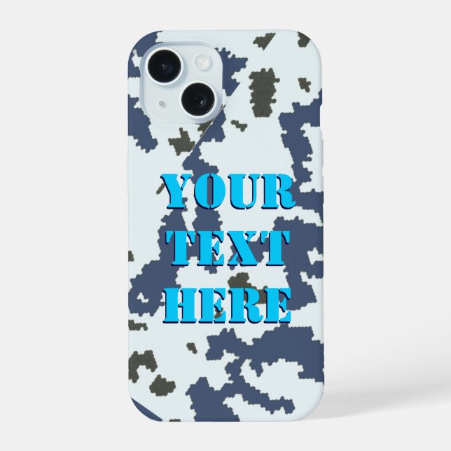 Winter Camouflage iPhone 15 Case (Back)