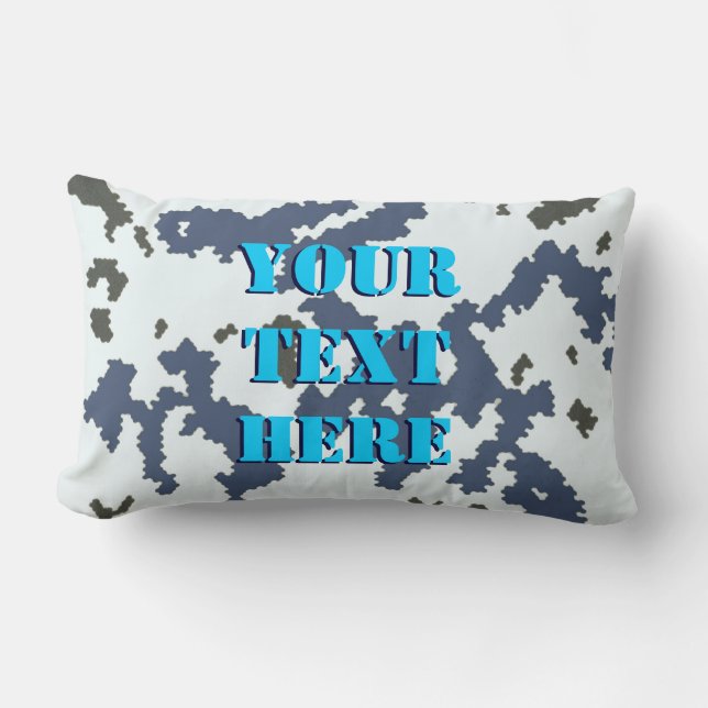 Winter Camouflage Lumbar Pillow (Front)
