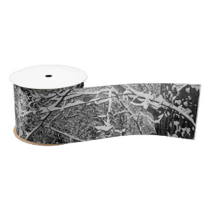 Winter camouflage ribbon satin ribbon
