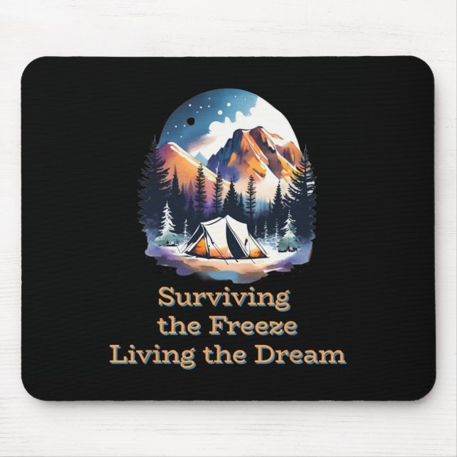 Winter Camping Hob  Mouse Pad (Front)