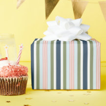 Winter Candy Stripe Gift Wrap