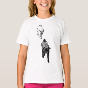 Winter Canine Duo, Festive Daylight T-Shirt