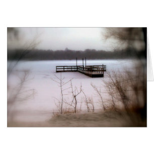WINTER CARD: Lake Harriet, "Dock", Mpls., MN_