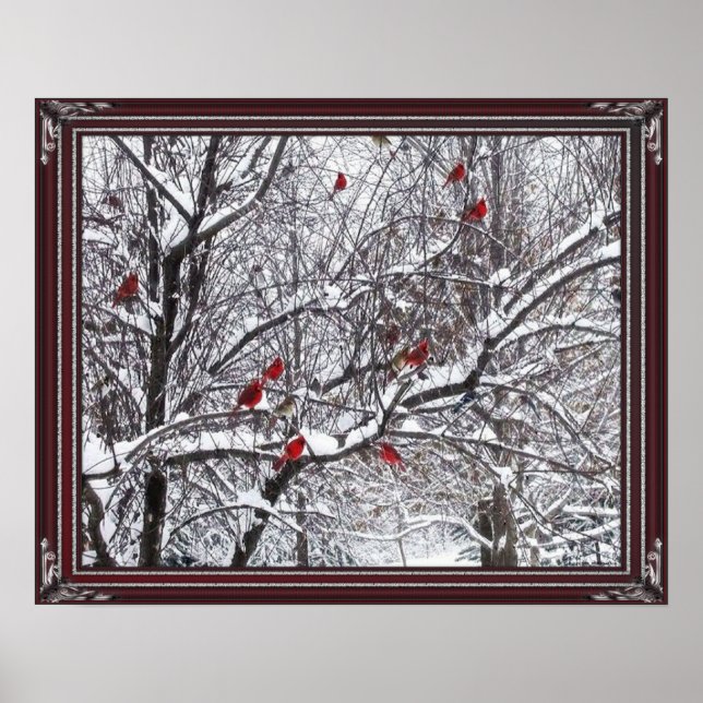 Winter Cardinals Poster (Front)