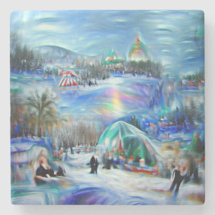 Winter Carnival Stone Coaster